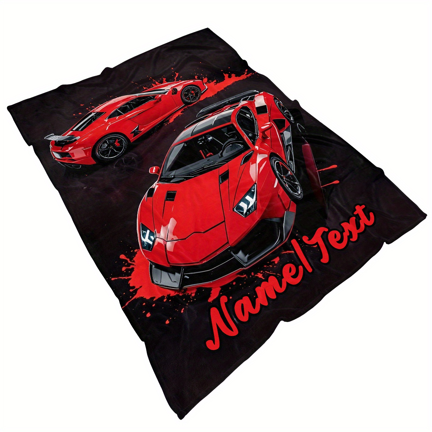 customizable   car print flannel throw blanket soft warm lightweight for couch travel camping personalized name option     use portable office chair bed details 4