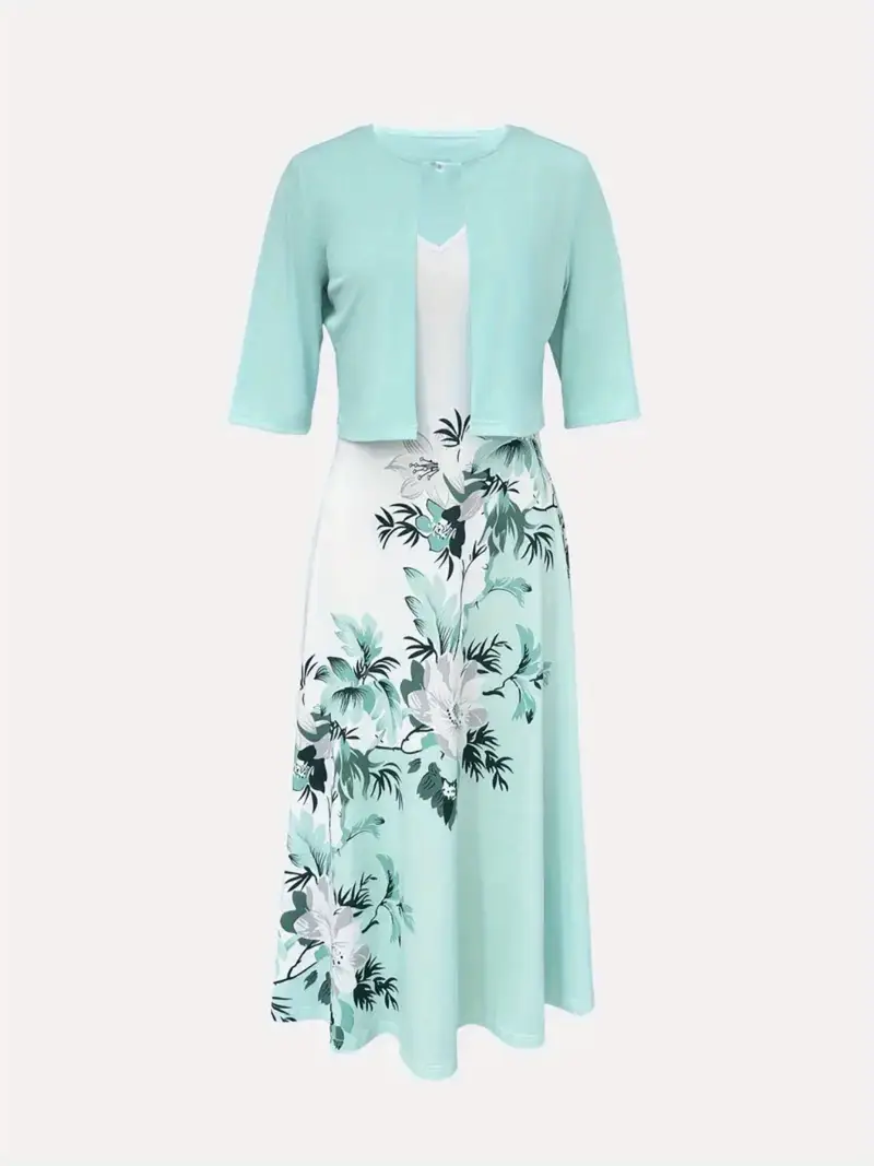 elegant floral print dress with ruched bust and off the shoulder sleeves casual yet sophisticated style for spring summer casual elegant attire floral print dress ruched detailing floral print dress Product details 27