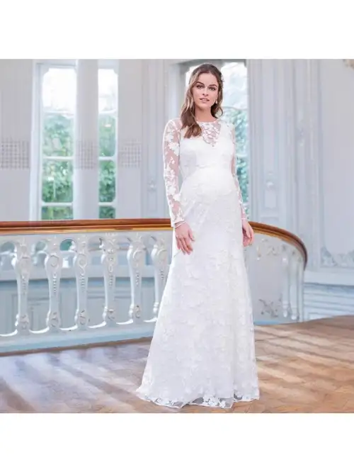 empire waist wedding dress maternity CELESTE Maternity Wedding Dress
