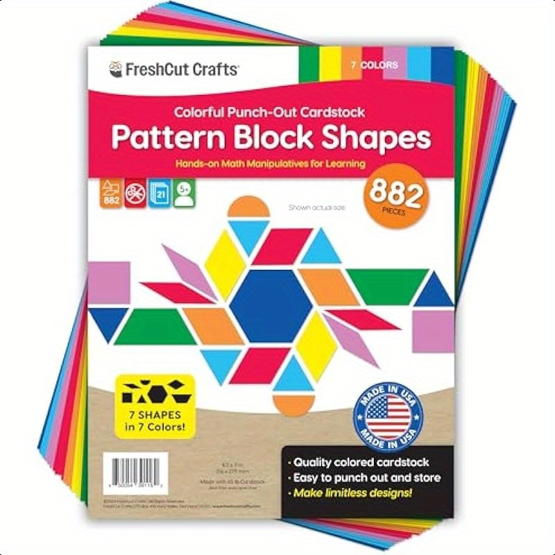 Educational Toys 300 PCS Wooden Pattern Blocks Set - Montessori ...