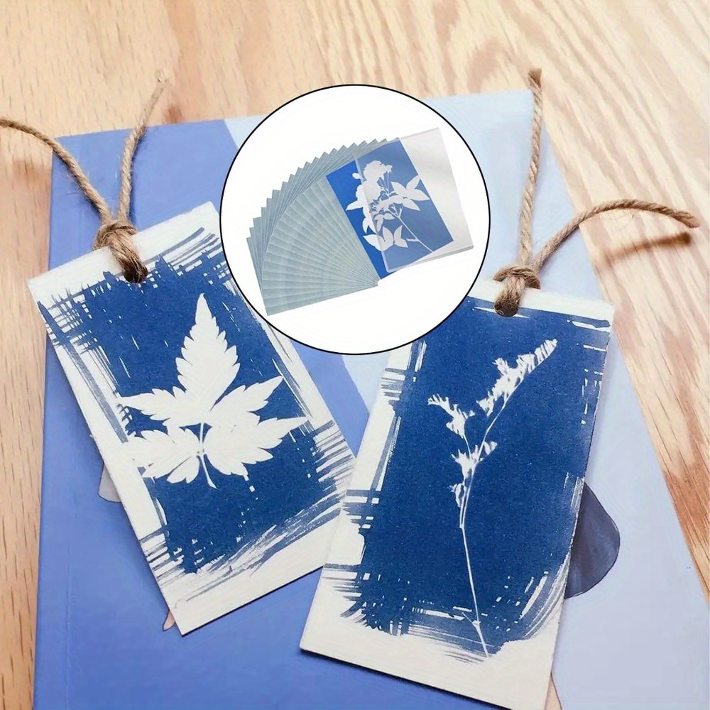 32pcs A6 Cyanotype Paper Kit with Acrylic Panel for Natural Printing