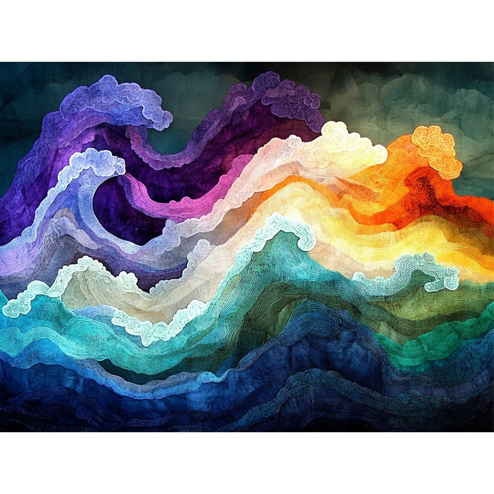 TEMU 2d Flat Mixed Diamond Painting, Decor, Vivid Holiday Present, Rich Souvenir And Bright Wall Hanging