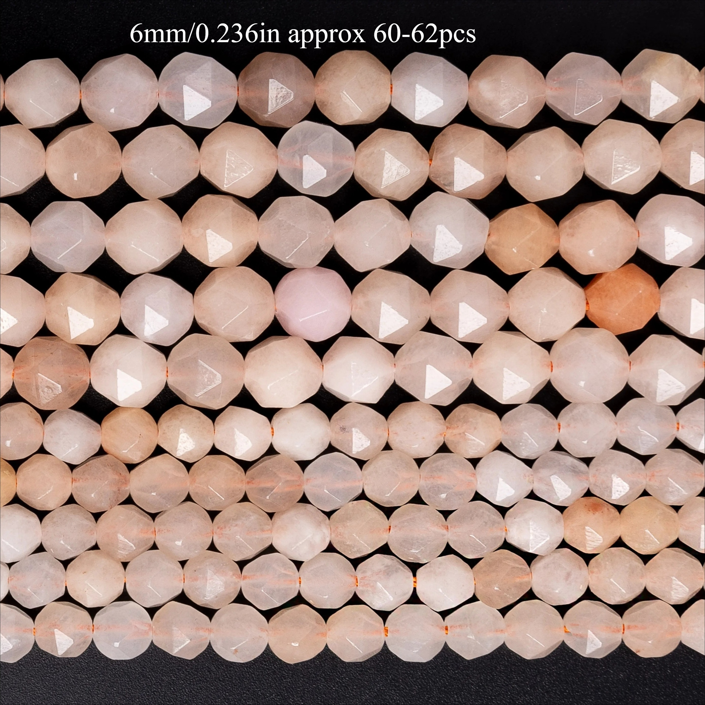 TEMU 60/44/36pcs Natural Pink Aventurine Stone Beads Loose Beads For Jewelry Making Diy Bracelet Necklace Accessories Halloween Christmas Gift 6/ 8/