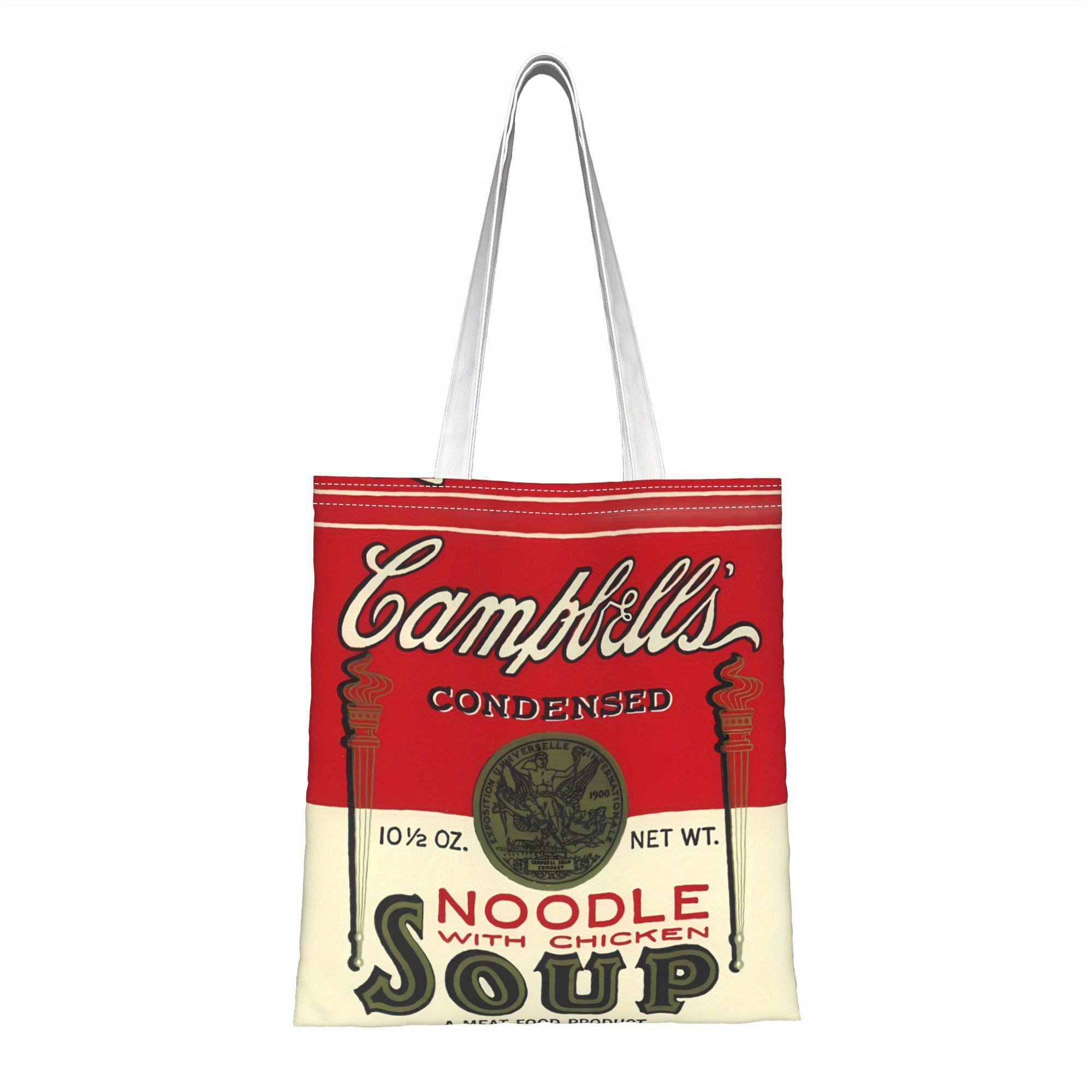 TEMU Daily Shopping Bag For Canned Concentrated Soup, Handbag, And Shoulder Bag