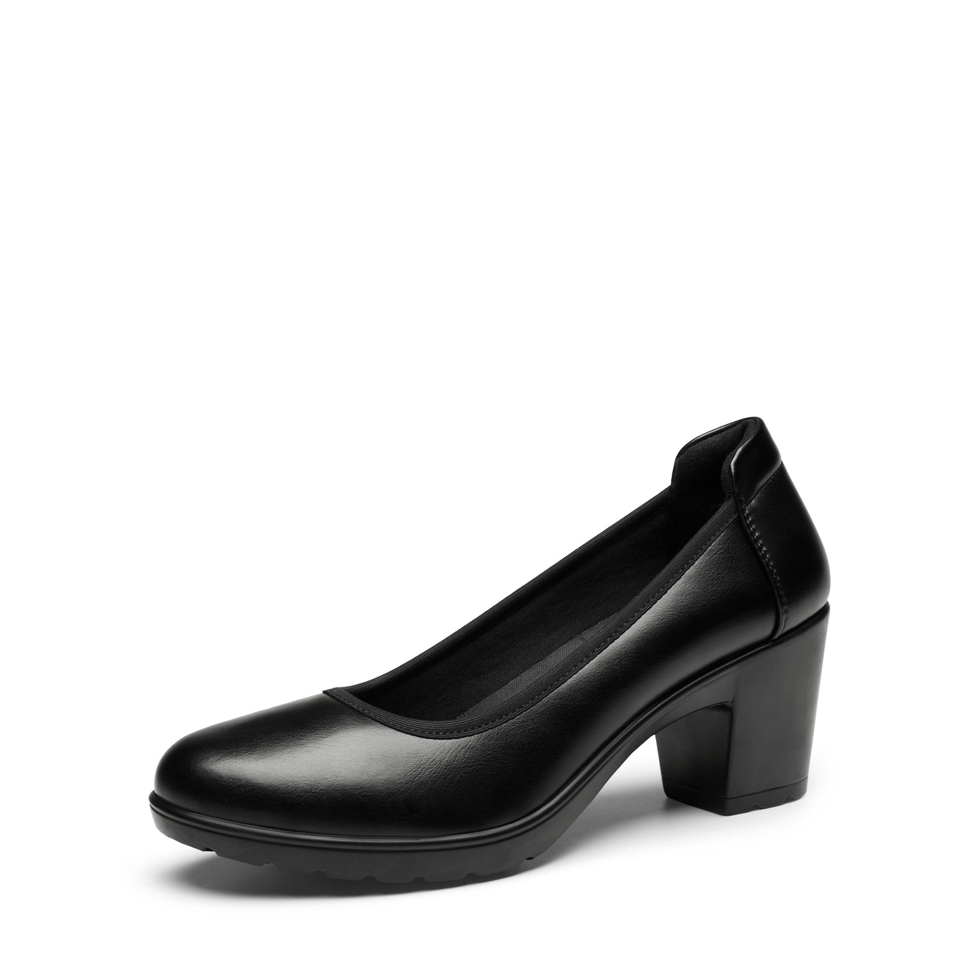 Image of Dream Pairs Women's Chunky Low Heel Pumps - Round Toe Dress Shoes For Wedding And Work Wear, Women Shoes