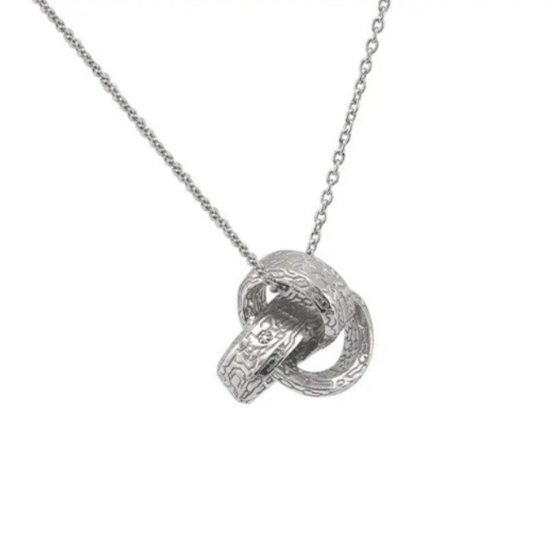 TEMU 1pc Engraved Geometric Anime Merchandise Same Style Pendant Necklace, Suitable For Men And Women, Ideal For Party Wear, Perfect Jewelry Gift