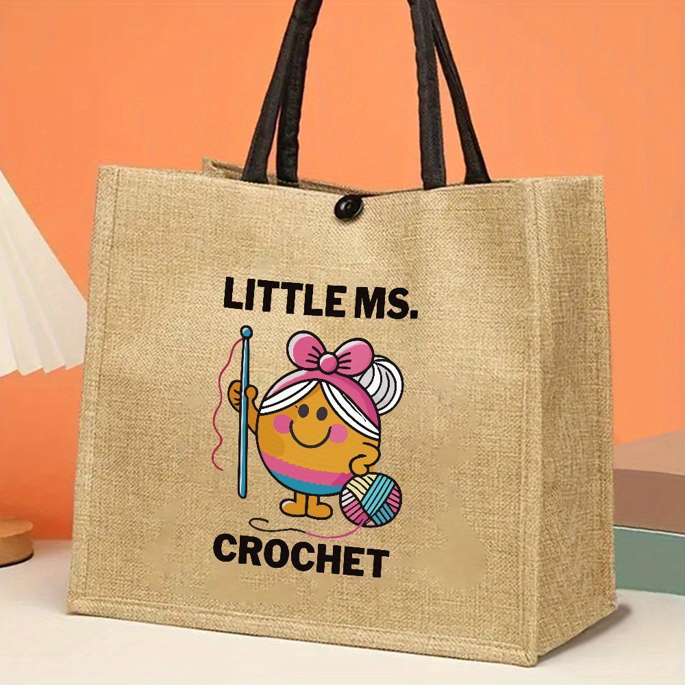 Large Capacity Funny Knitting Tote Bag