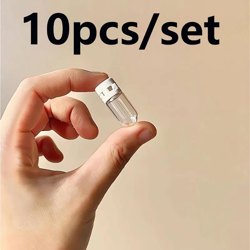 Image of Set Of 10 Transparent, Leak-resistant Travel Bottles Designed For Makeup Remover And Lotion, Featuring A Portable Dispenser With Separate Containers.