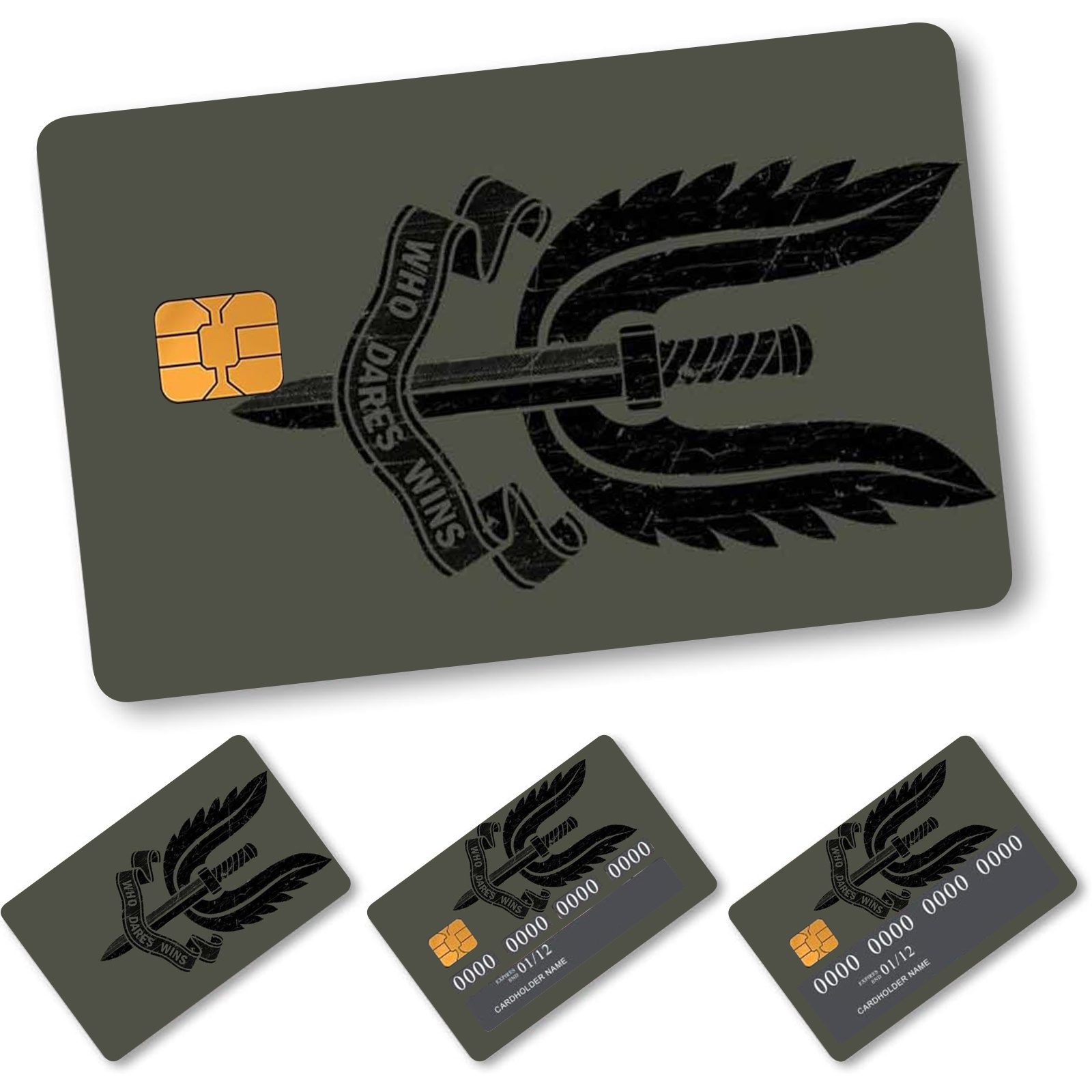 

4-pack Pvc Credit Card Skins, Simple Matte , Waterproof And -resistant, Removable Self-adhesive Decal For Credit, Debit, And Transit Cards