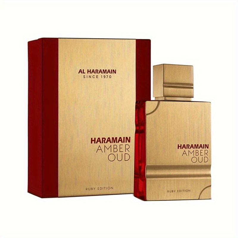 HARAMAIN AMBER WOODY RED EDT 2 oz/ 60 ml Unisex - Premium Cologne - Floral & Woody Blend|Long Lasting Fragrance for Men & Women |Red Luxury Gift Set |For Everyday, Dating & More |The Perfect Gift for Easter!