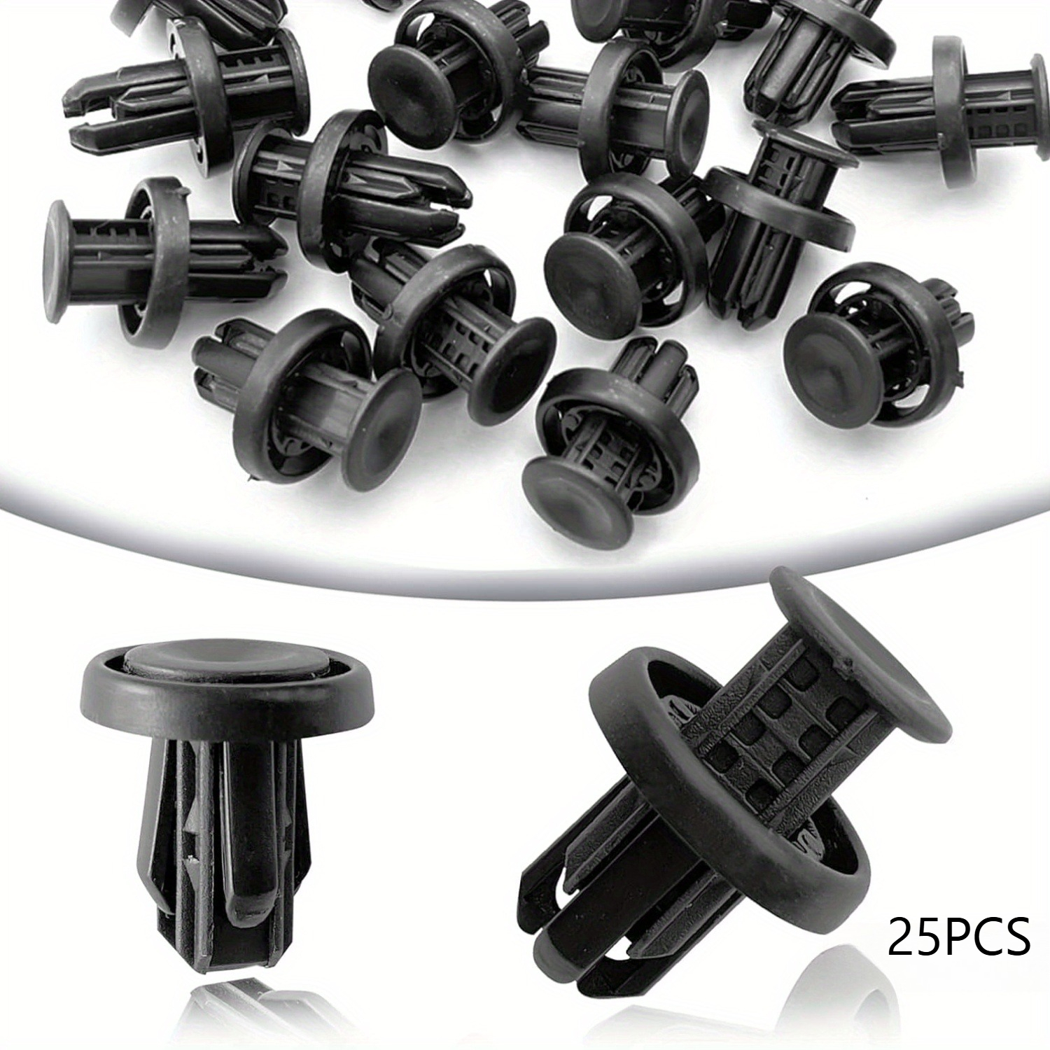 TEMU 25pcs Rivet de fixation, cache de arrière et , garde-, grille, cache inférieur, clip de retenue de type poussoir compatible avec pour Civic
