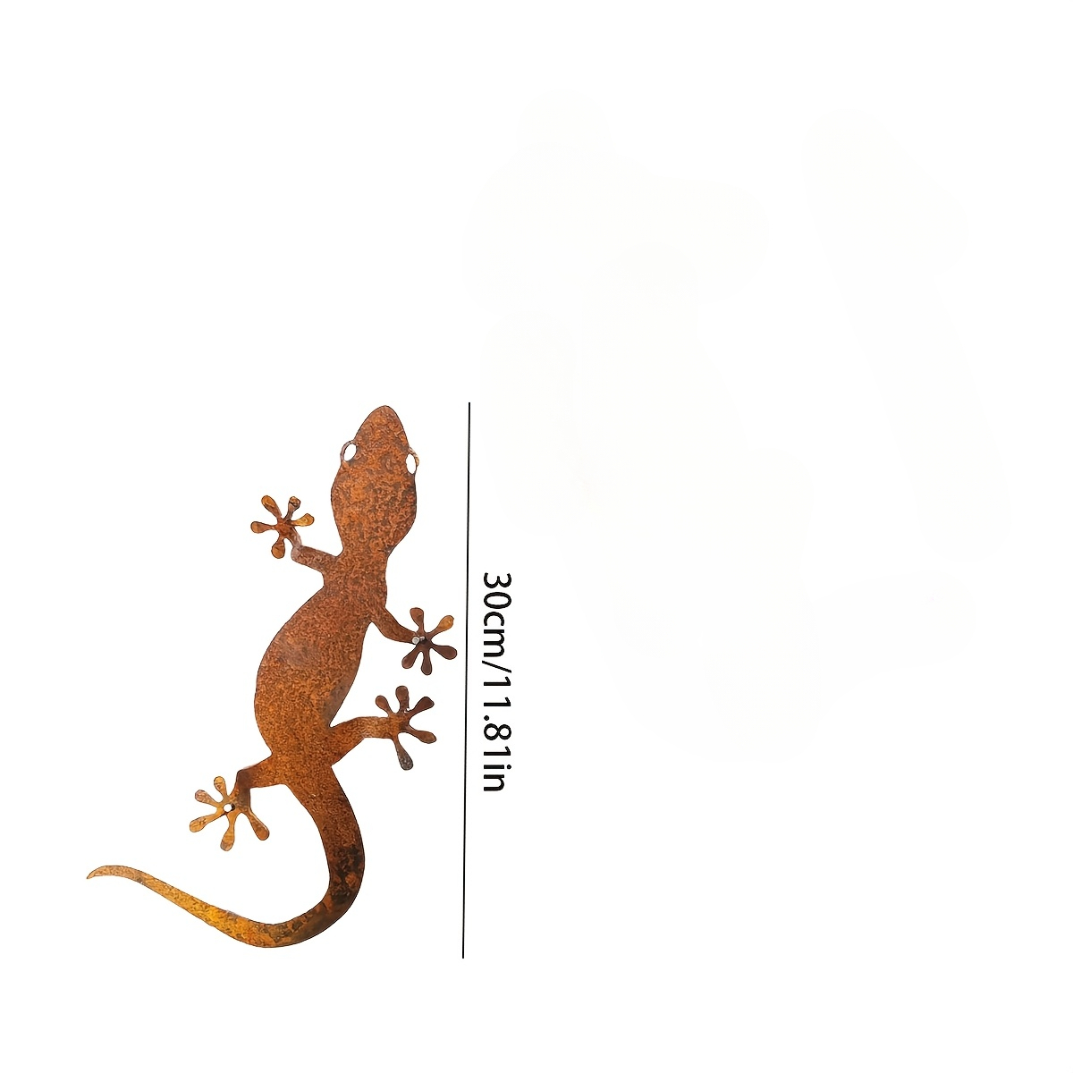 TEMU 2d Flat - 【2d Flat】 2d Flat - [2d Flat] 1pc 2d Rustic Style Rust-colored Metal Silhouette, Metal Crafts, Suitable For Spring Outdoor Decorative