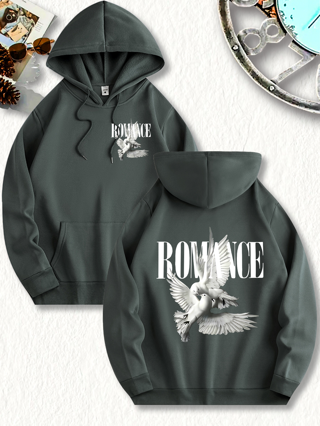 neuer herren hoodie design zwei tauben Temu Germany