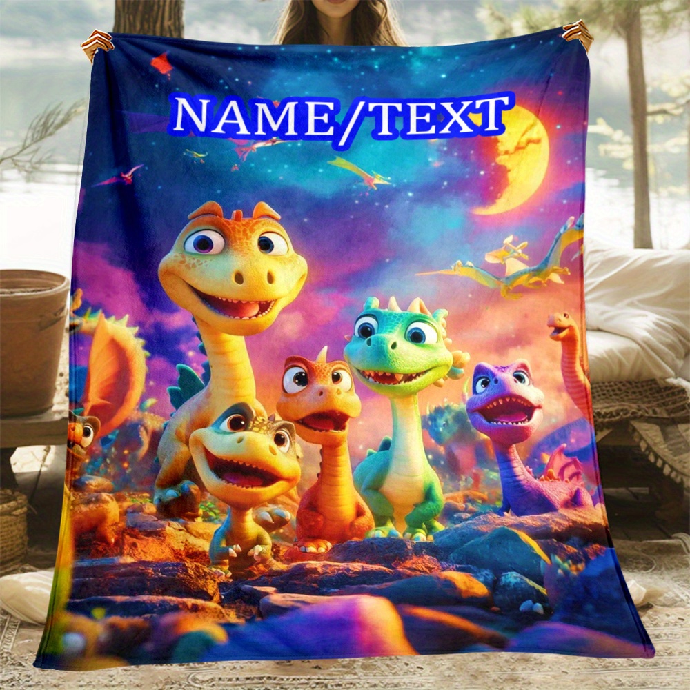 

Customizable Fleece Blanket - 1pc Personalized & Hd Printed For Sofa, Bed, , , , - Polyester, No , -free, Gift For &