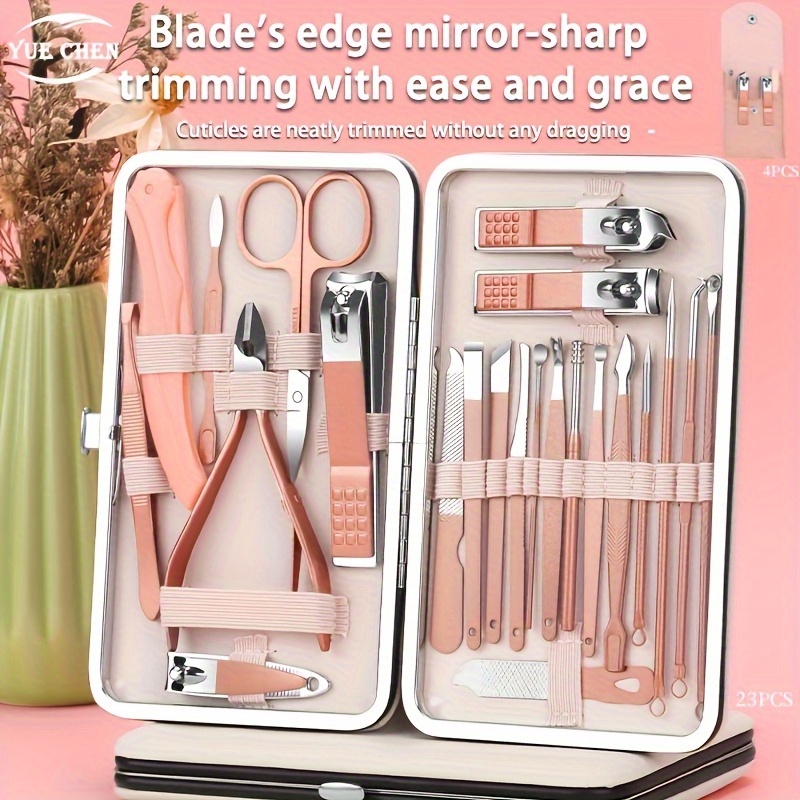 set 4 professional nail care tools including pink nail Philippines