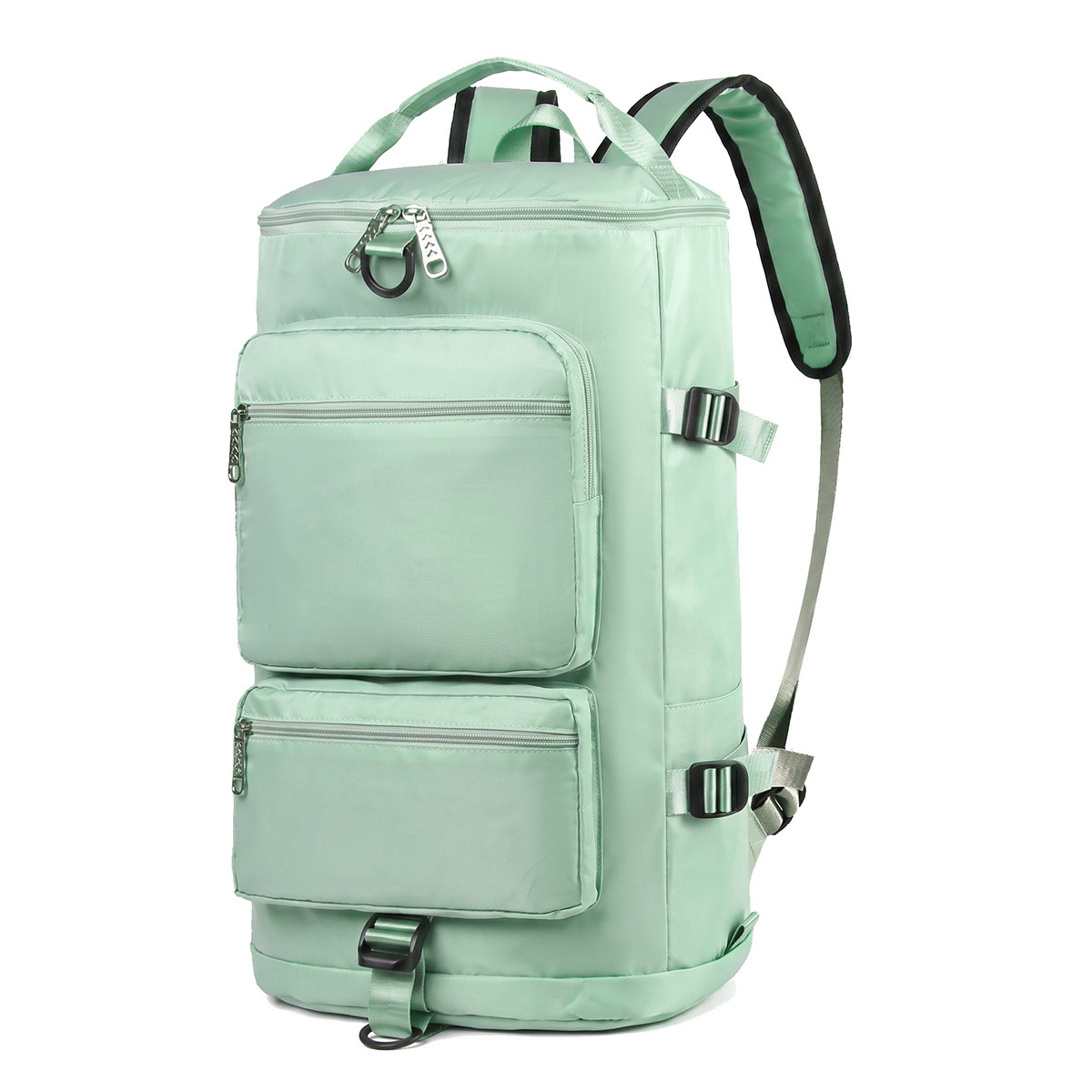 TEMU Sac à dos de voyage léger en polyester approuvé pour le vol, unisexe, bagage de transport grande capacité avec housse pour chariot, poche à