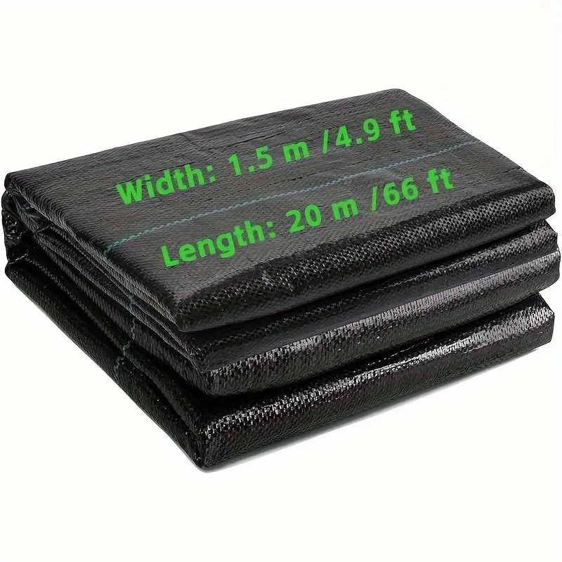 E-shop 1,5 m x 20 m (4,9 ft ft) Strapazierfähiges PP-Unkrautvlies – Langlebige Unkrautvliesmatte für Gemüsegärten, Rasenflächen Landschaftsbau,