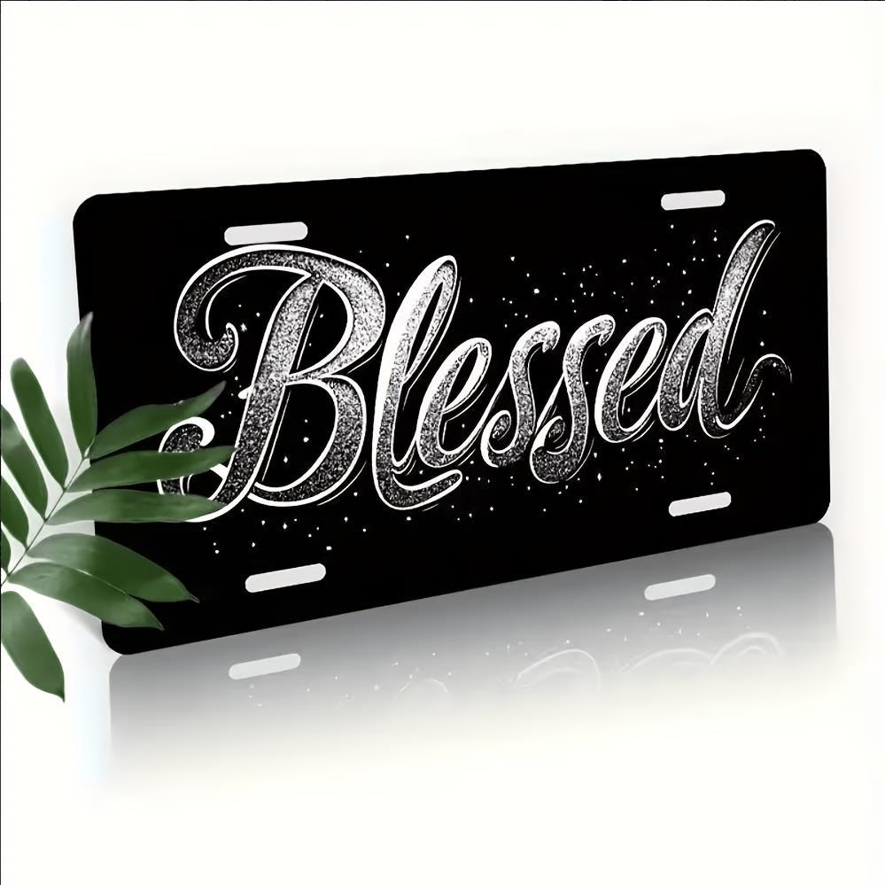 TEMU License Plate Holder And Shield, Glossy Holy Lettering , License Plate Collection, Suitable For All Genders, Measuring 12 Inches By 6 Inches