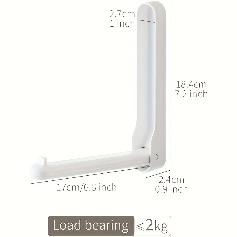 1pc Fashion Style Wall-mounted Foldable Hanger Organizer, Space- Plastic Hook Storage Rack, Modern Clothing Hanger, Practical Hook