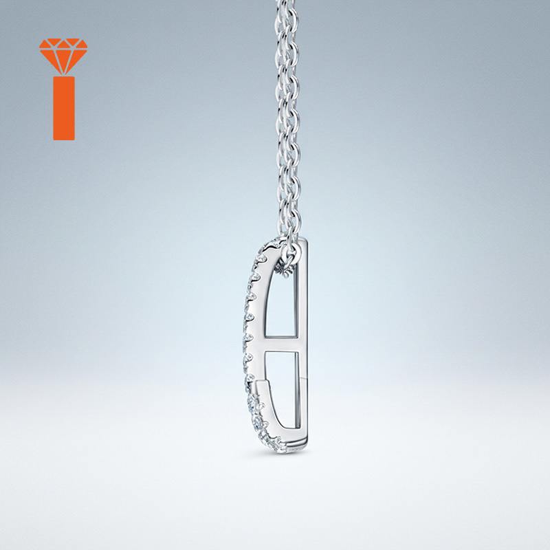 Moissanite Pendant Necklace in S925 Silver, Gift for Her