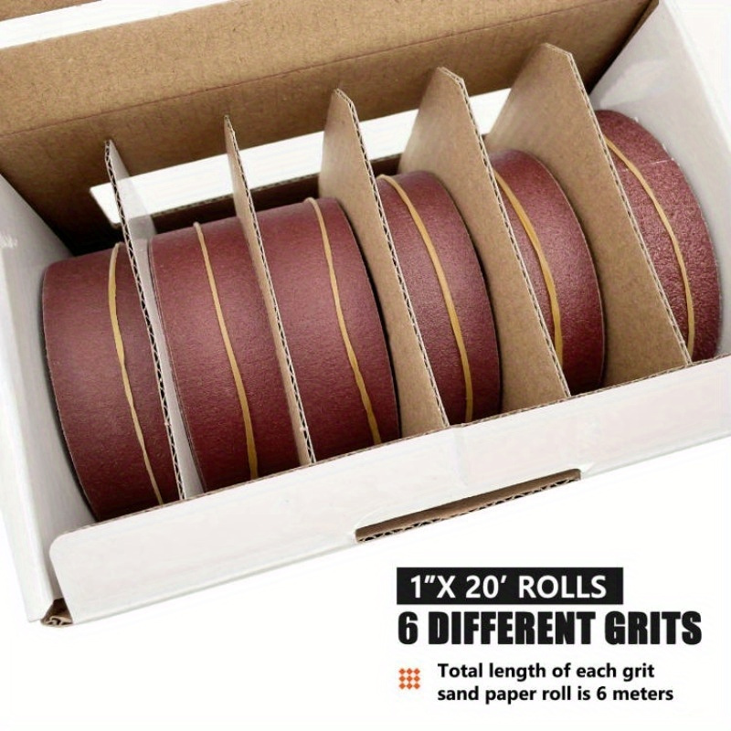 Yinore 5-Grit Emery Cloth Sandpaper Roll Set – 150, 240, 320, 400, 600 Grit For Polishing