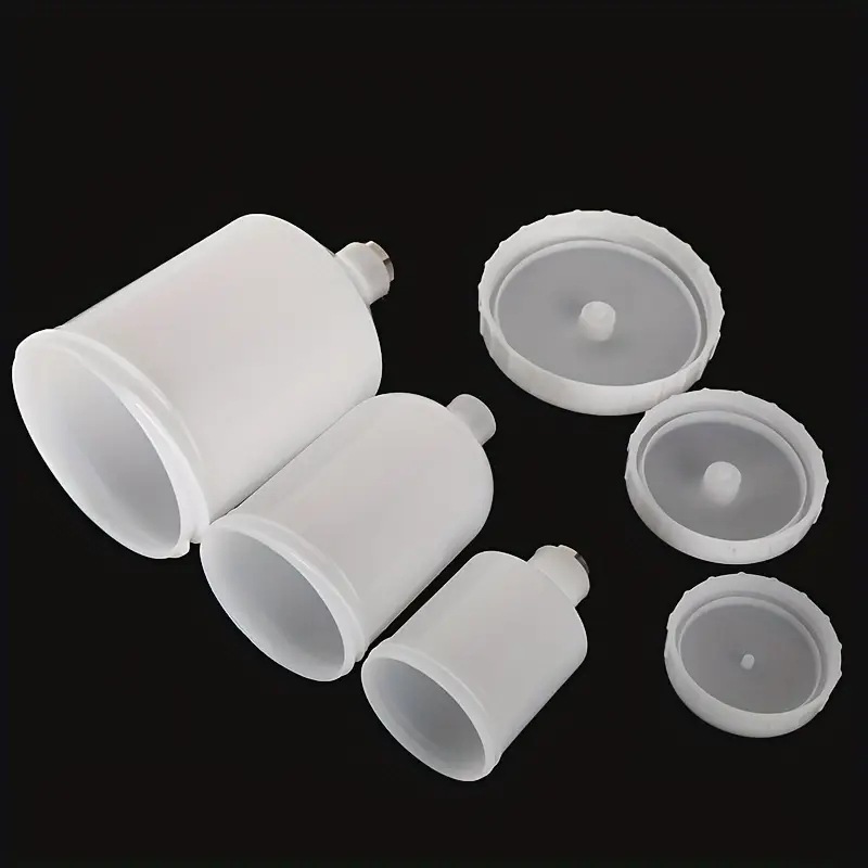 TEMU 3pcs Spray Gun Paint Cup Set, 3 Sizes (20.29/8.45/4.23oz) Pneumatic Spray Gun Paint Cups, Hand Tool Accessories | Large-capacity Internally
