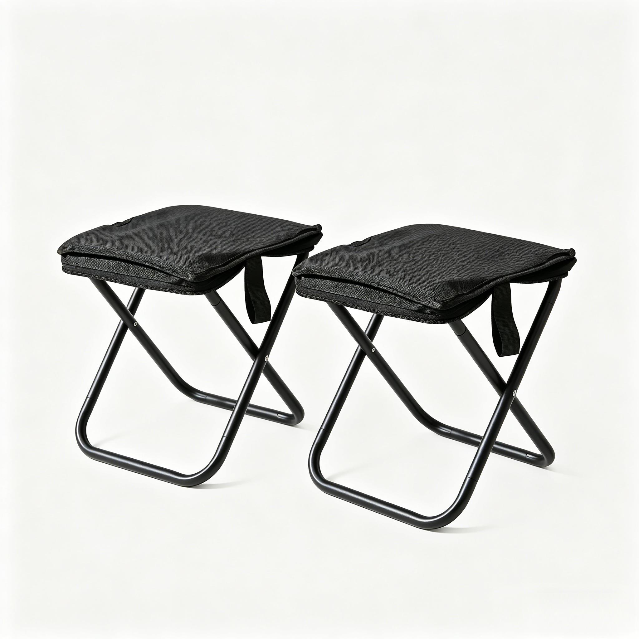 TEMU 2pcs 2-in-1 Portable Folding Stool And Backpack, Suitable For Fishing Camping/home/picnics/equipment, Folding Stool 28 X 23cm Light Alloy Frame