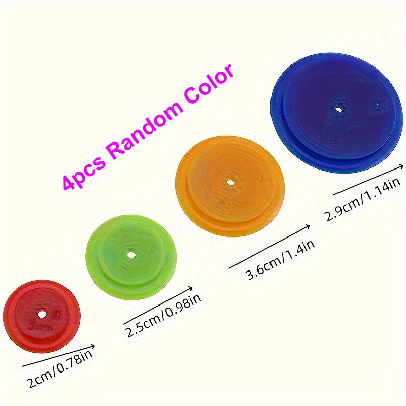 4pcs Sewing Tracing Wheels - Multiple Sizes 3mm/5mm/7mm/10mm For Crafts And Quilting, Durable Plastic Marking Ruler, Colors