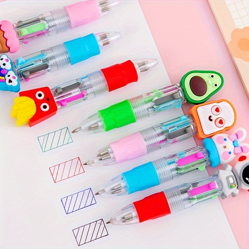 30 cute and adorable retractable ballpoint pens with ergonomic round bodies medium nib pvc material   cartoon designs   and office supplies office supplies   design pvc ballpoint pens cute stationery Product details 4
