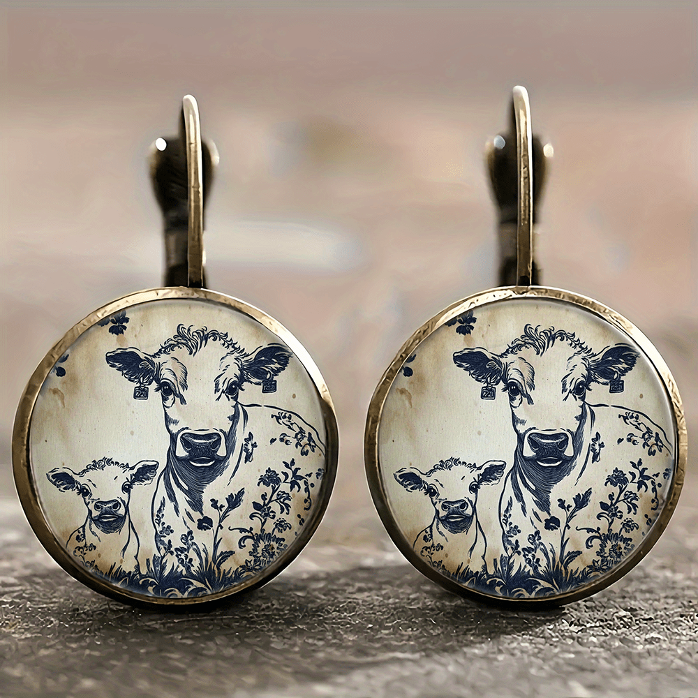 TEMU Vintage Round Earrings, Earrings, Fashion Accessories, , Delicate And Small, Light Luxury Earrings, Alloy Accessories, Round Vintage, Fashion