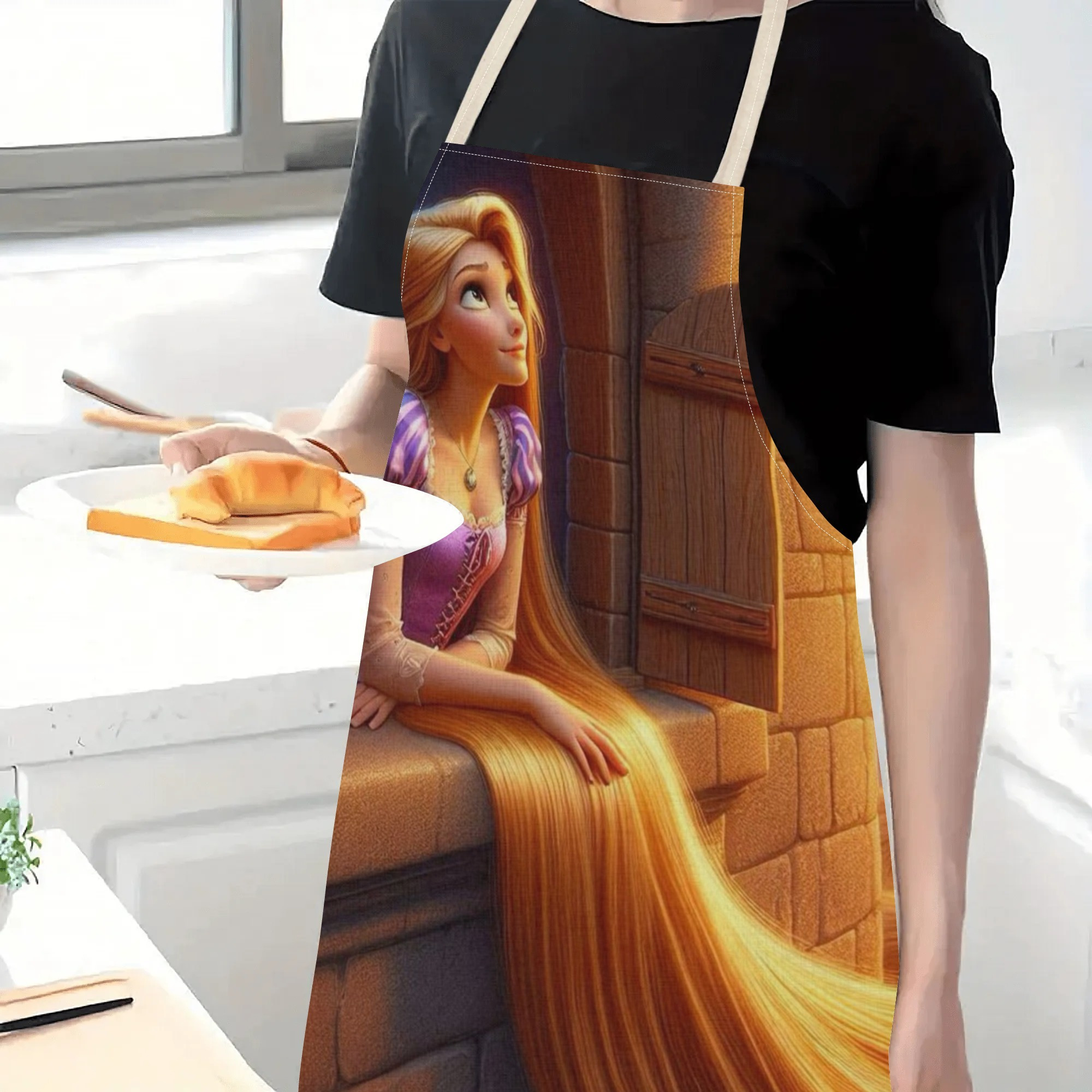 disney   waterproof apron -   polyester,  , no-lining, ideal for hotels, supermarkets, restaurants, fruit shops, milk tea stands, and home use details 4