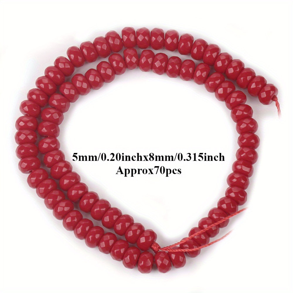 Natural Faceted Rondelle Stone Beads for Jewelry Making