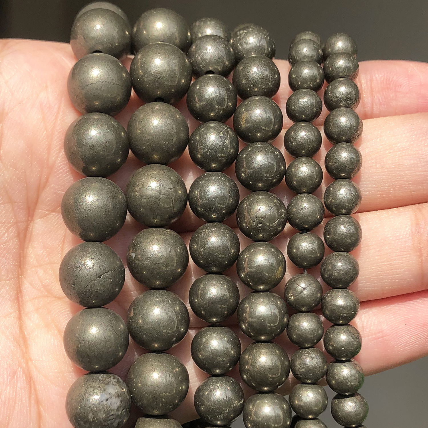 TEMU Perles de naturelle 4/6/8 mm, perles d'espacement uniques en vrac, matériel de bijouterie fait main à faire soi-même, accessoires de collier et