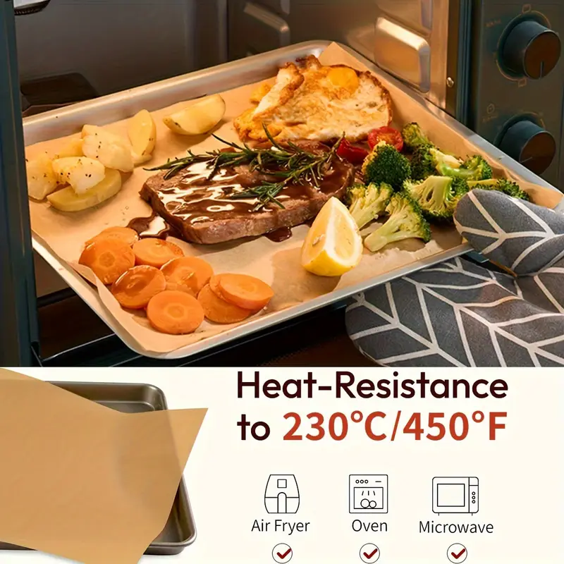 500 sheets ldq heavy duty 12x16 inch parchment paper unbleached non stick baking sheets for air fryer grilling steaming baking bread cakes wrapping foods food grade durable easy grilling essentials material kitchen essentials professional chefs air fryer liners material home cooks Product details 7