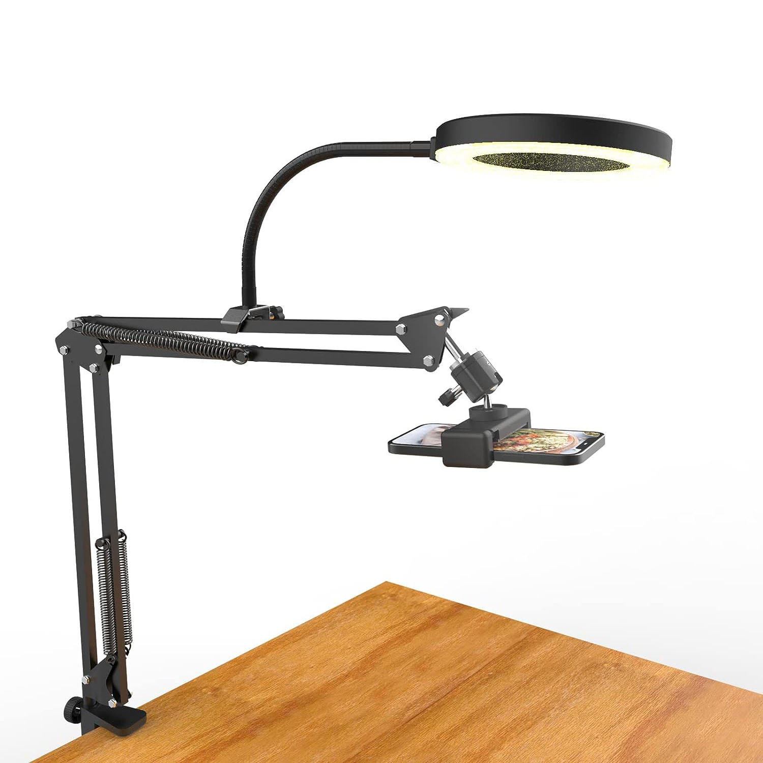 Image of Telescopic Adjustable Desktop Phone Stand, Flexible Support Holder For Video Shooting, Online Classes & Daily Meetings