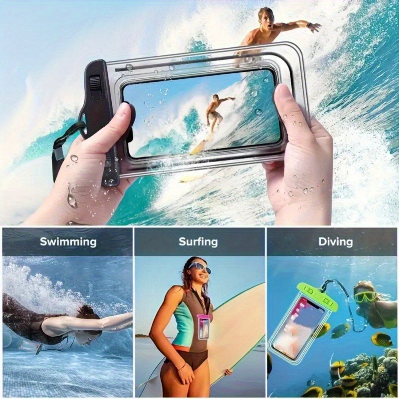 2/4/6/8pcs Waterproof Phone Pouch For IPhone 16/15/14/13/12/11/X/XR/ Xs/7/8/Plus/Pro/Pro Max, Touchscreen Dry Bag For Swimming, Beach& Surf With Anti-Slip Lanyard