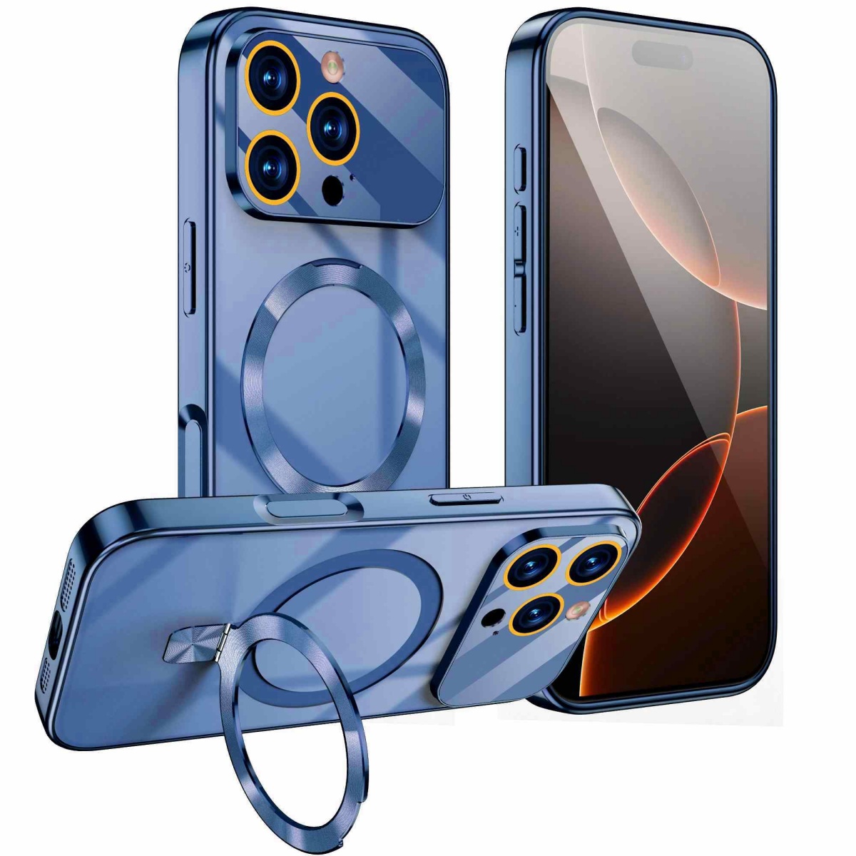 17 series original phone orange colors design luxury magnetic stand phone case sutible for iphone 17 air 17 pro   15 14 13 12 pro max high quality dust and   case scratch resistant surface that offers   protection after Product details 9