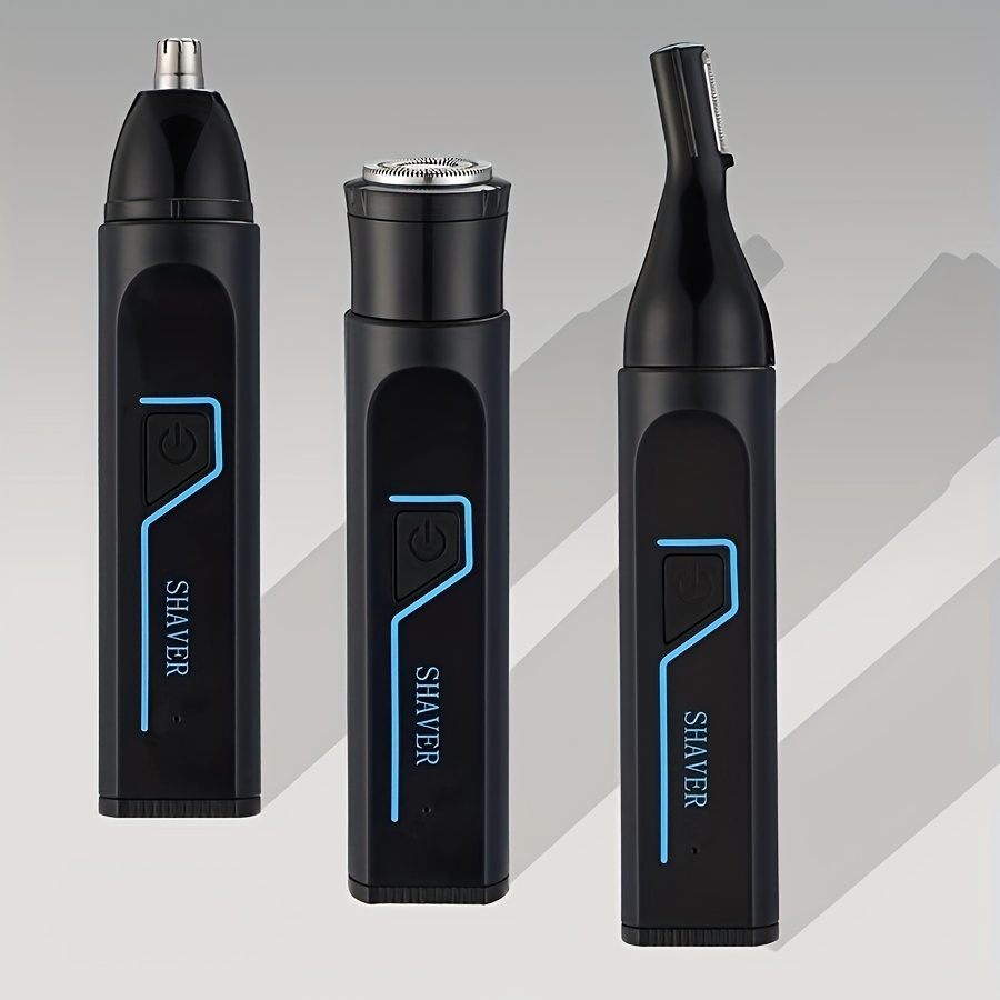 1pc 3 in 1 multifunctional electric nose ear hair trimmer eyebrow groomer rechargeable usb charging nose hair clipper with 150mah battery 36v operating voltage   usb c cable cleaning brush Product details 6