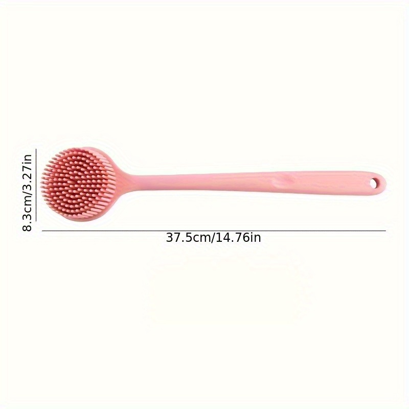 long handled double sided thickened bath massage brush with soft bristles   mint green ergonomic grip durable thickened bristles for back scrubbing shower bath use battery free no batteries electricity ideal for adults seniors personal care essential Product details 2