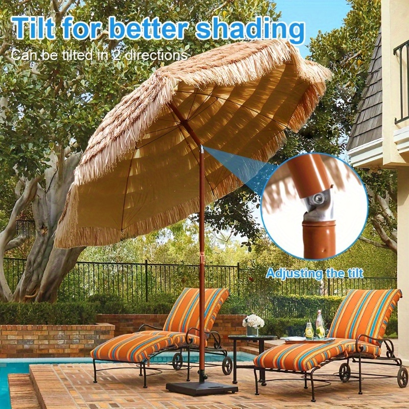costway 9ft patio solar umbrella led patio market Costway 9ft Patio Solar Umbrella LED Patio Market Steel Tilt w/ Crank Outdoor (Tan)