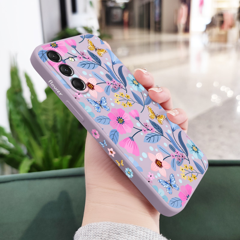 TEMU Phone Case: Floral Flutter Phone Case For For Galaxy A17 Cover Soft Shell