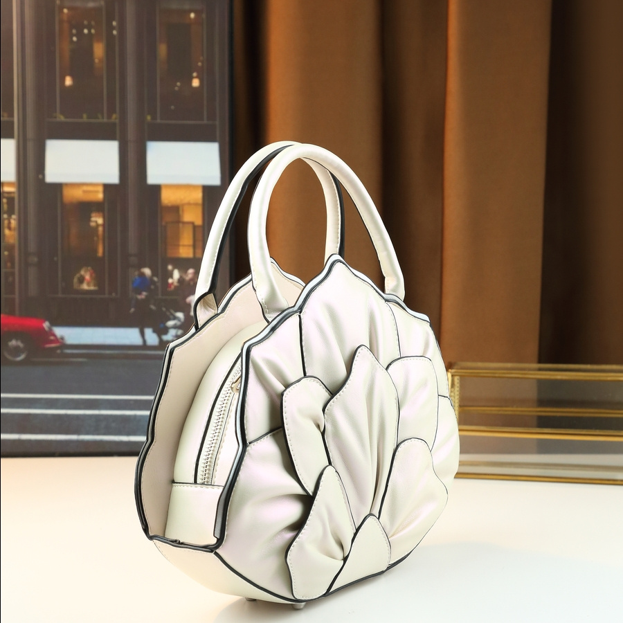 Meela & Jack Women's Elegant Floral-like handbag - Luxury Purse with Zipper Closure, Detachable Strap - White Everyday & Formal Bag for Women, Wedding, Office, Party - European Collection, Wedding Tote, Sophisticated Design, Highquality Finish, Fashionable Accessory, Bridal Accessory