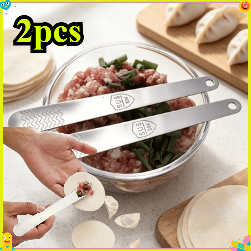 TEMU Cuillère à farcir les raviolis en acier inoxydable - Manche ergonomique pour un contrôle précis, portionnage uniforme - Outil facile à nettoyer
