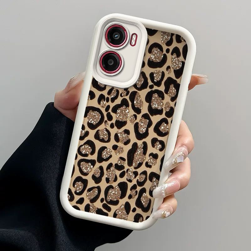 TEMU Phone Case: Leopard Print Pattern Fashionable Phone Case Suitable For Moto G05 Tpu Protective Casing Shockproof Trendy Cover
