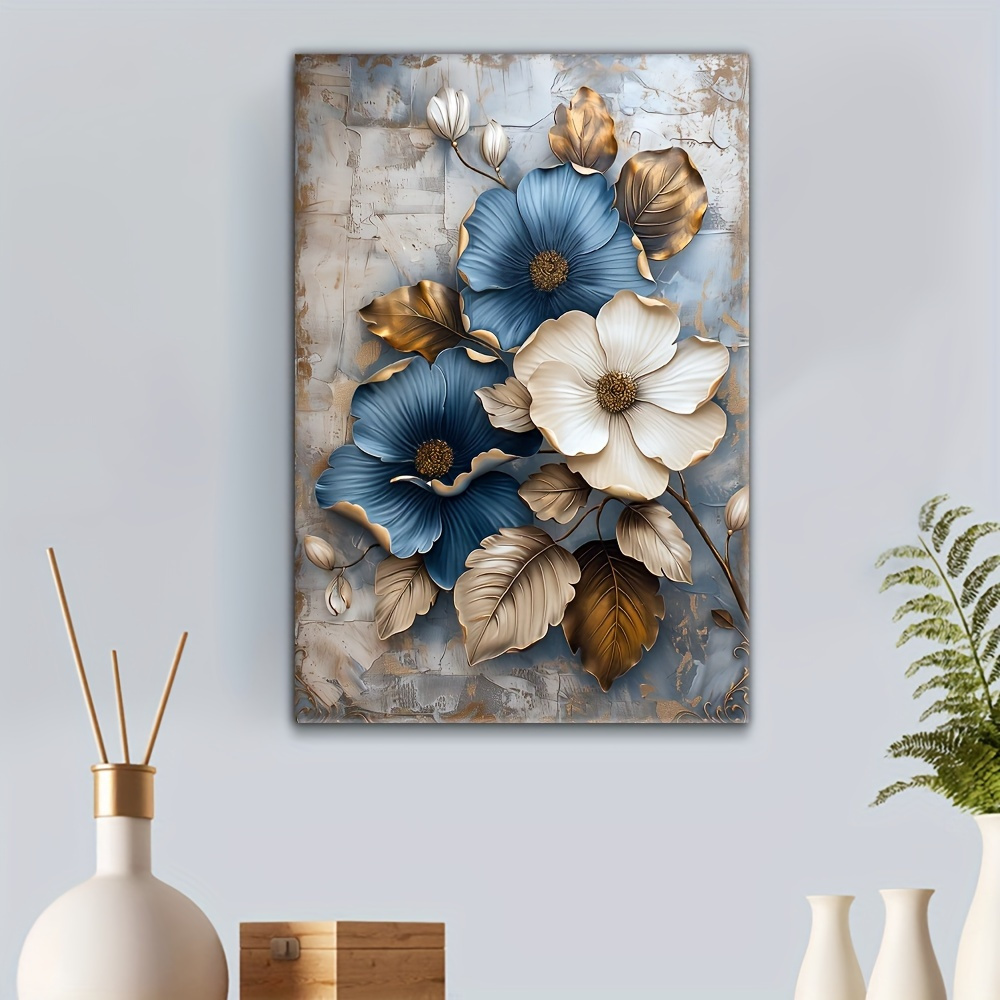 

2d 1pc Canvas Painting Blue Wall Art Print- Canvas Painting, Wall Art Prints, Wall Picture, Decor For Home Gifts, Living Room, Bathroom, Bedroom