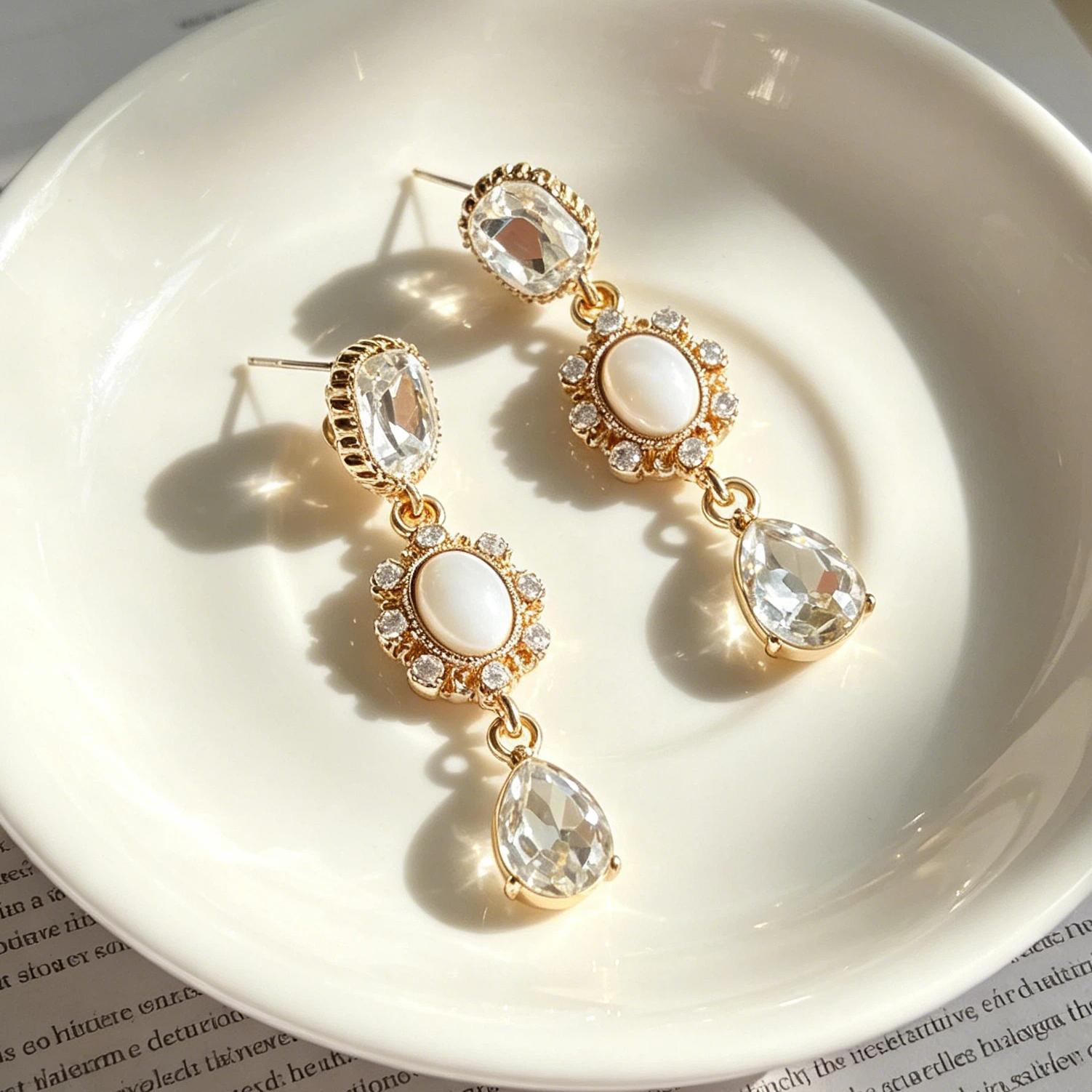 TEMU A Pair Of -style Vintage Earrings, Party And Daily Accessories For Women, Suitable As A Gift For A Lover Or A Gift For Mom