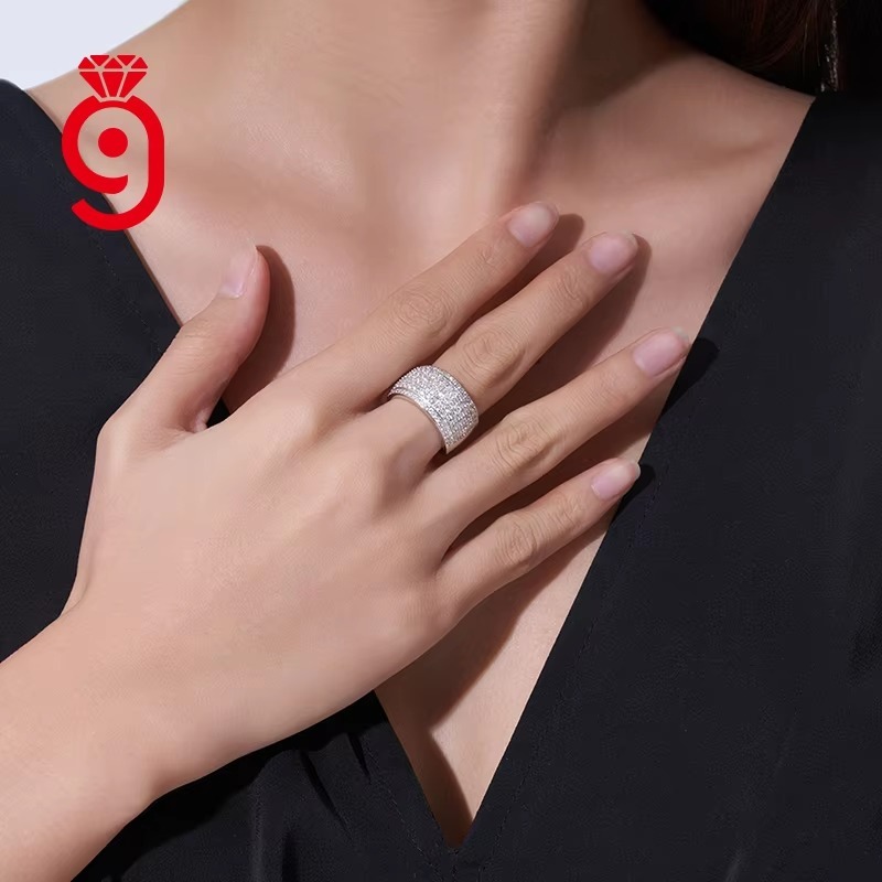 S925 Sterling Silver Moissanite Engagement Ring for Women