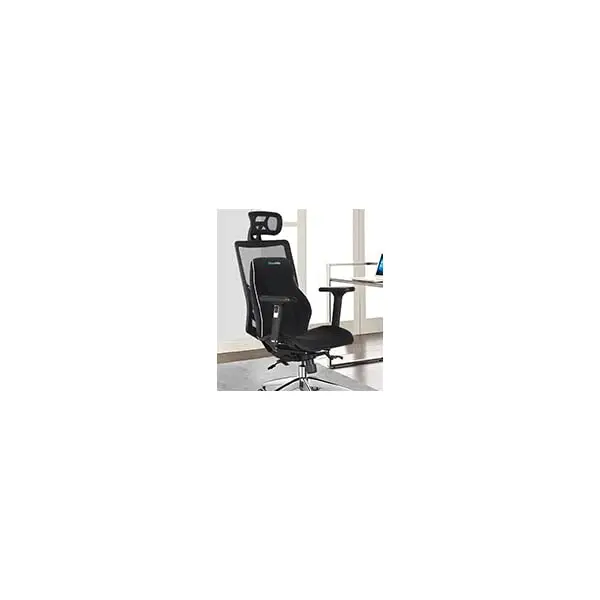 ergonomic lumbar support pillow for office chair & car back support - cushion with adjustable straps, lower back relief, black, hand wash only, ideal for gaming & desk chairs, backrest pillow, comfortable seating, contoured design, durable construction Product details 3