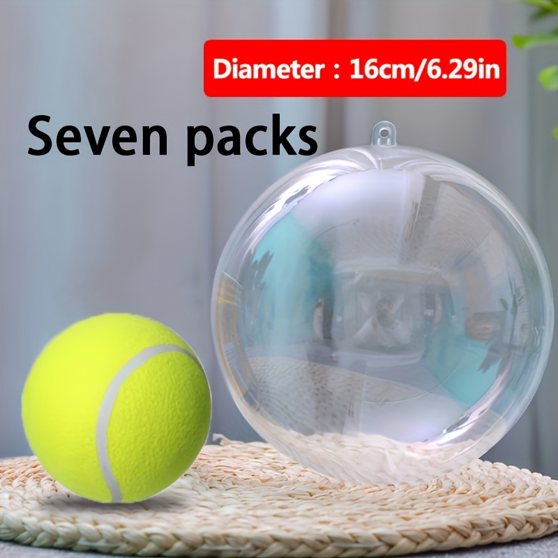 TEMU Six boules décoratives en plastique transparent, disponibles en une seule taille de 7,87 pouces * 20 cm / 6,29 pouces * 16 cm / 5,51 pouces * ,