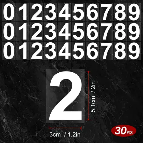 20 Sheets Vinyl Letter & Number Stickers - 1 Inch Self-Adhesive, Waterproof For Mailbox, Signs, Windows (Black & White)